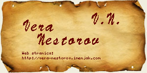 Vera Nestorov vizit kartica